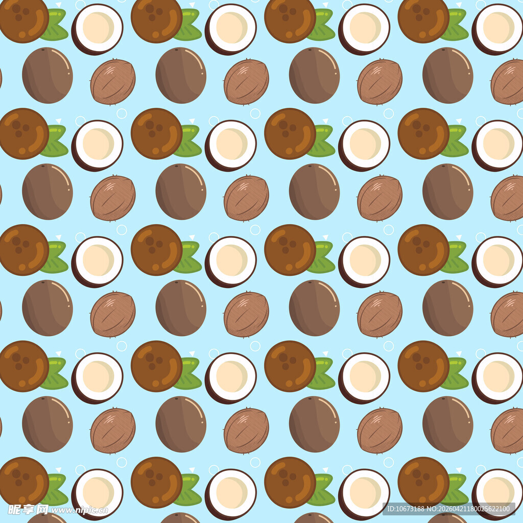 椰子图案背景设计素材