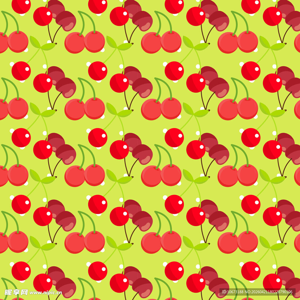 樱桃图案背景 