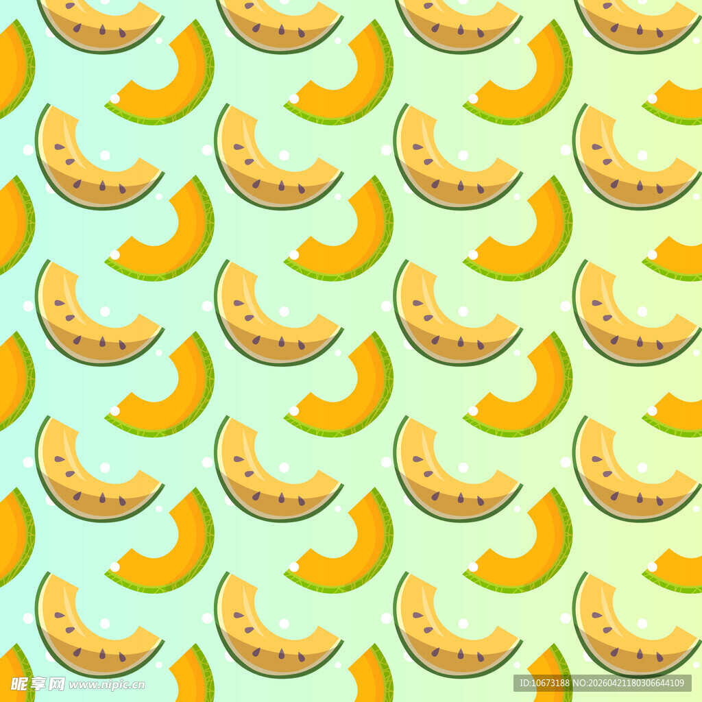 哈密瓜切片图案背景