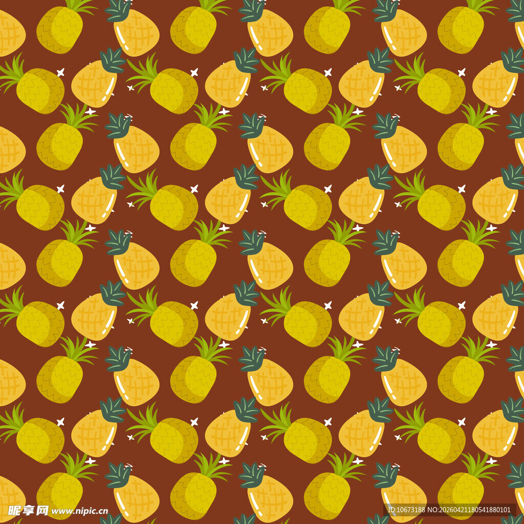 菠萝图案背景 
