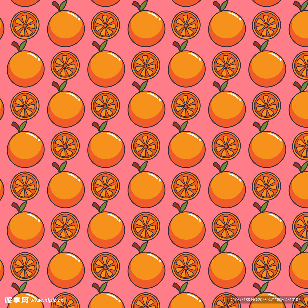 橙子图案背景设计