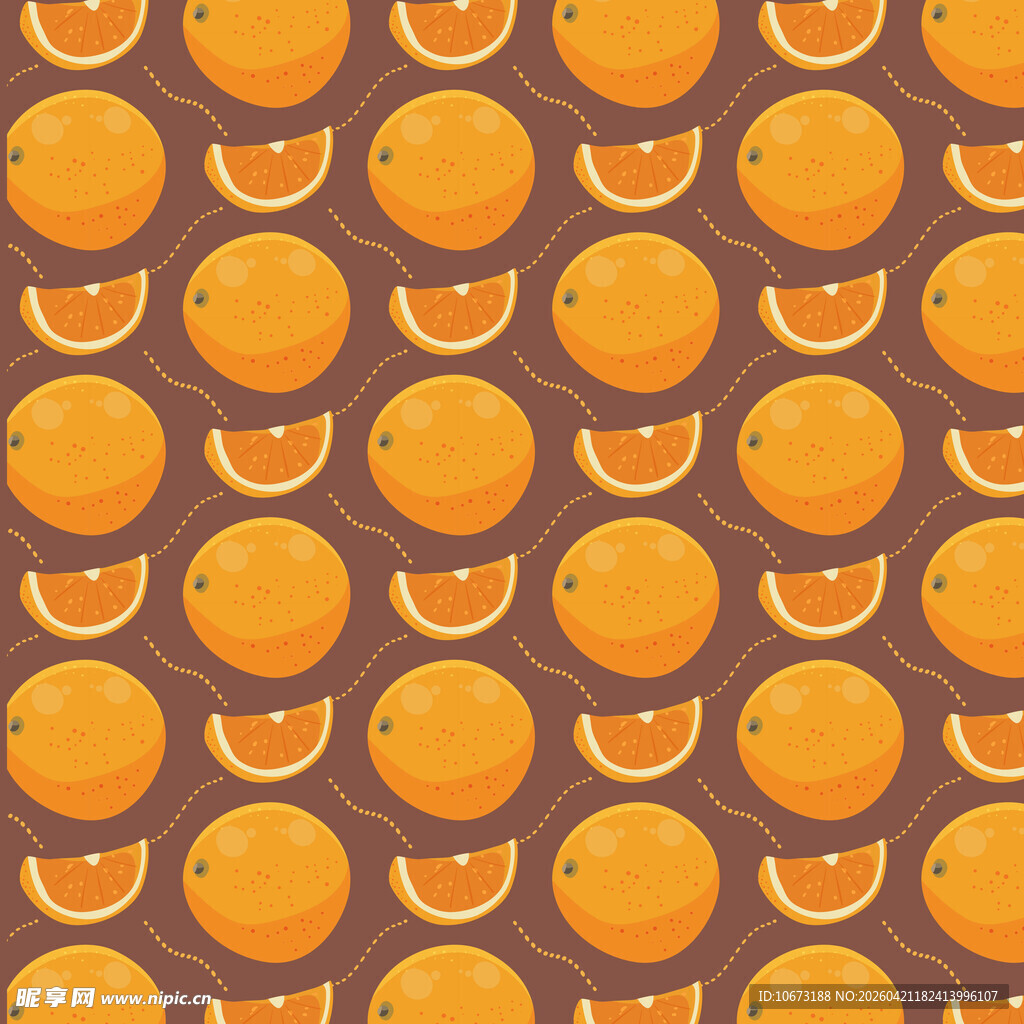 橙子图案背景