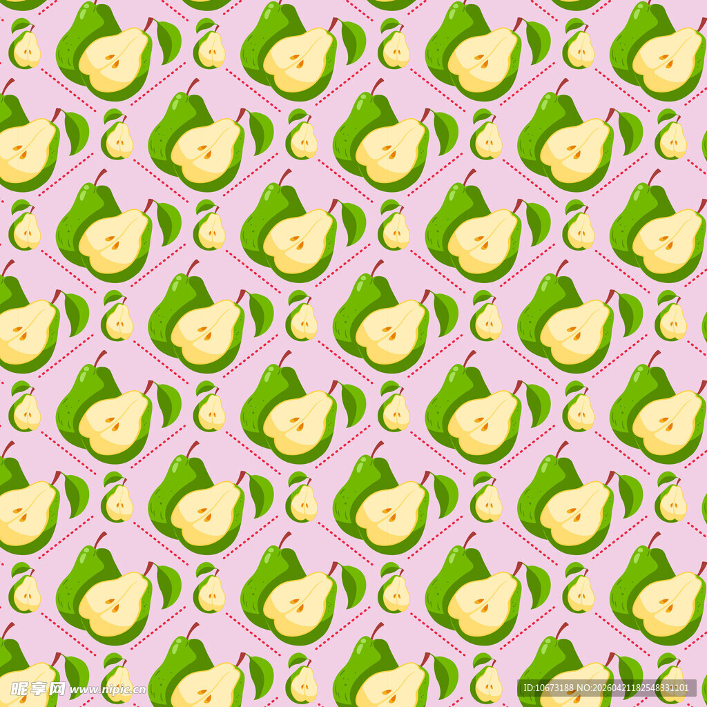 青梨图案背景纹理设计