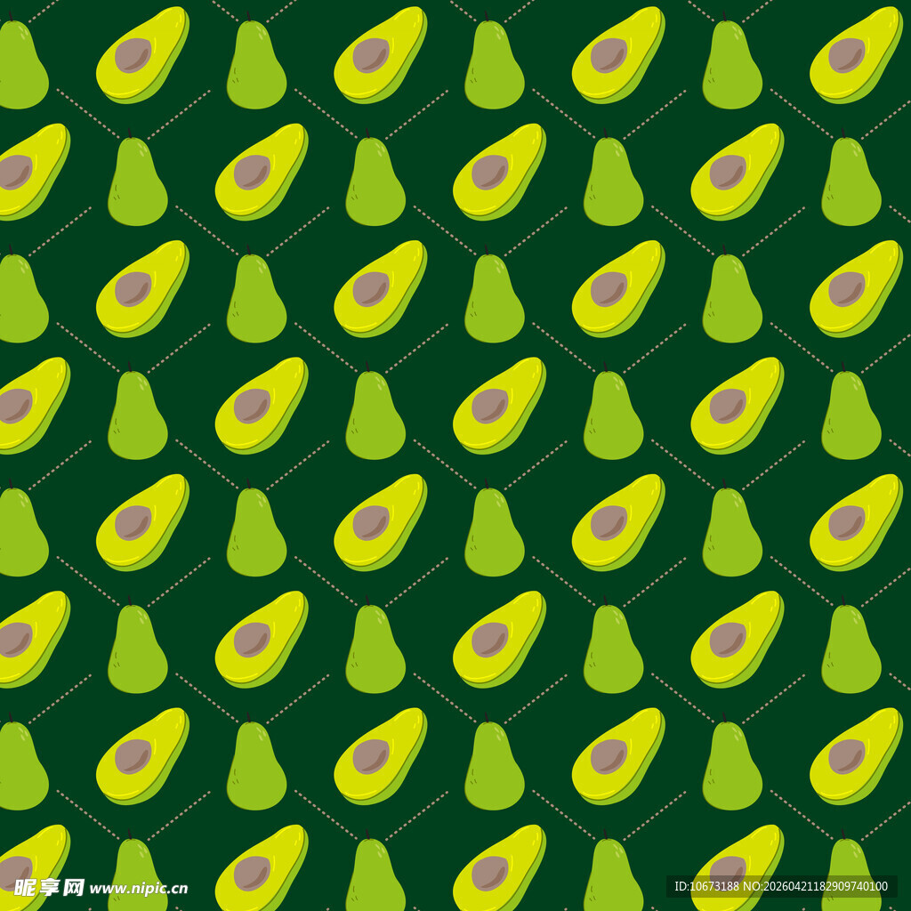 绿色牛油果图案背景设计