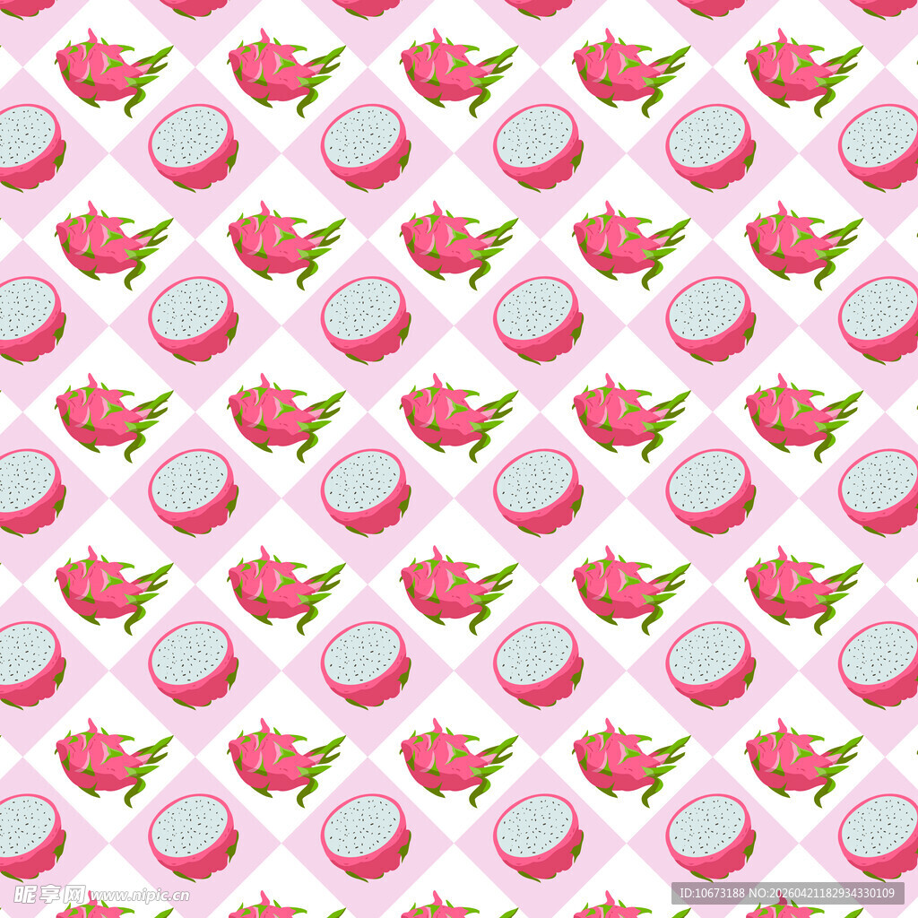 火龙果图案背景