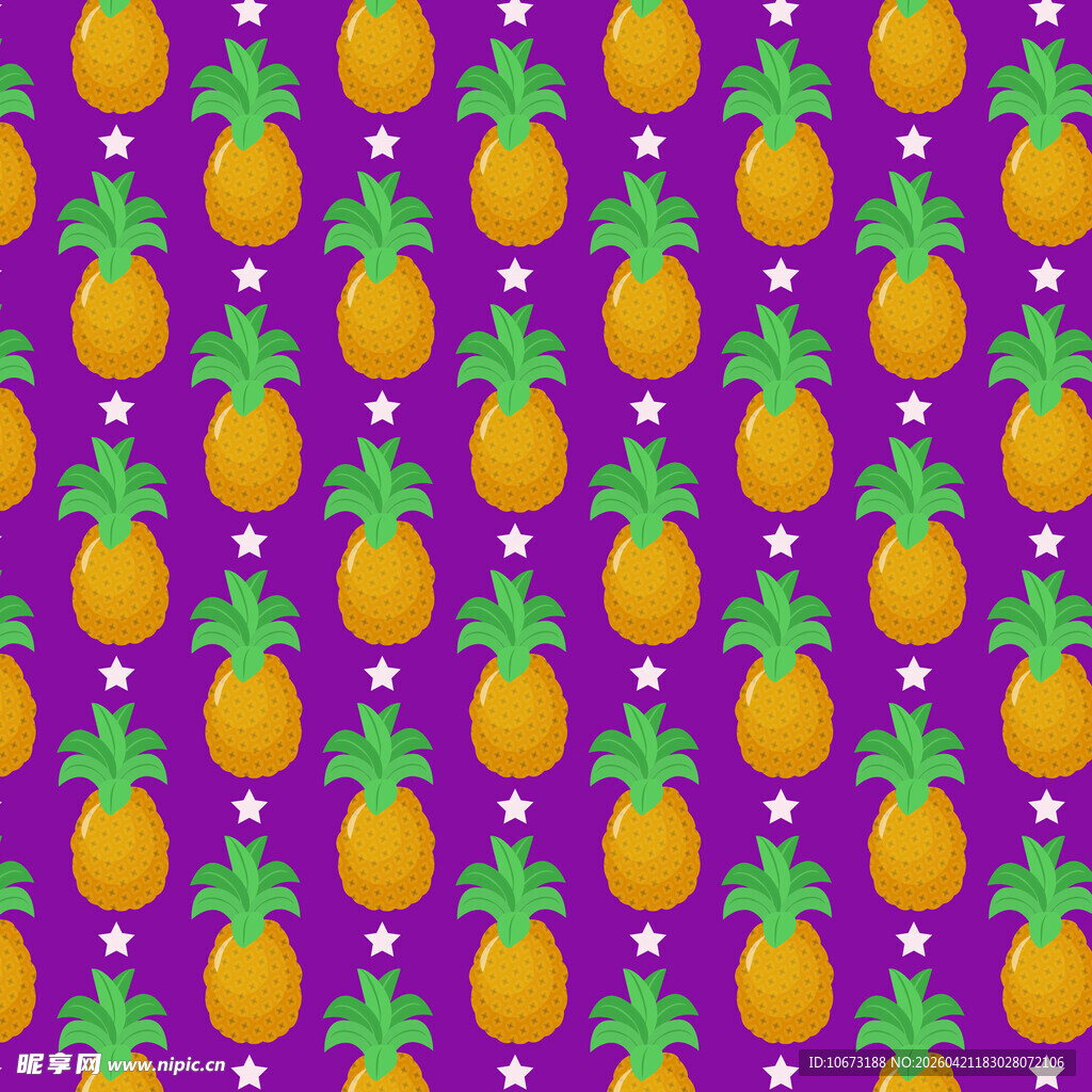 紫色背景的菠萝图案