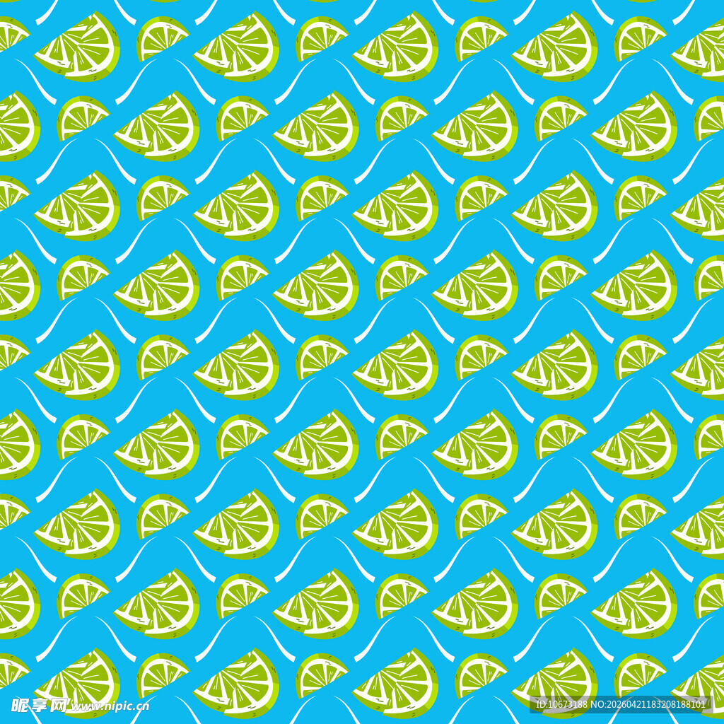 蓝色背景柠檬图案纹理