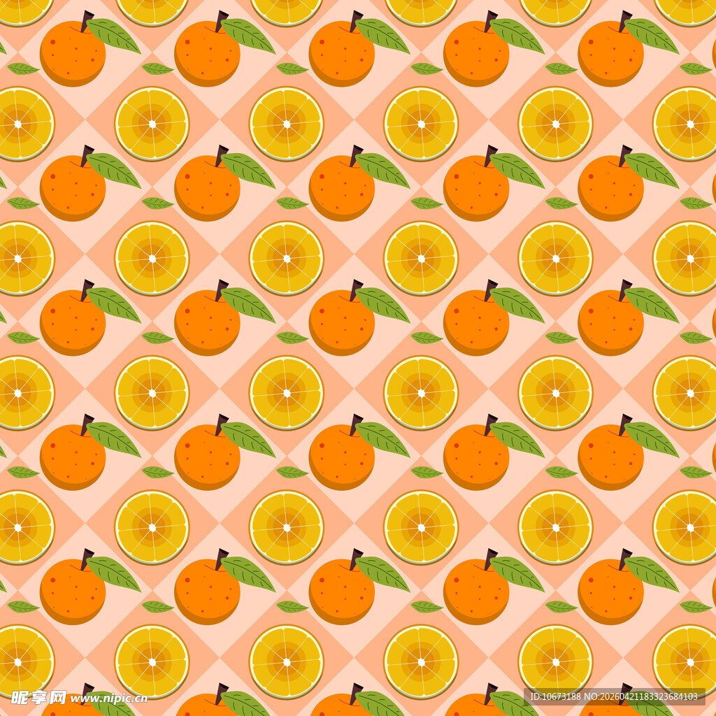 橙子图案背景图