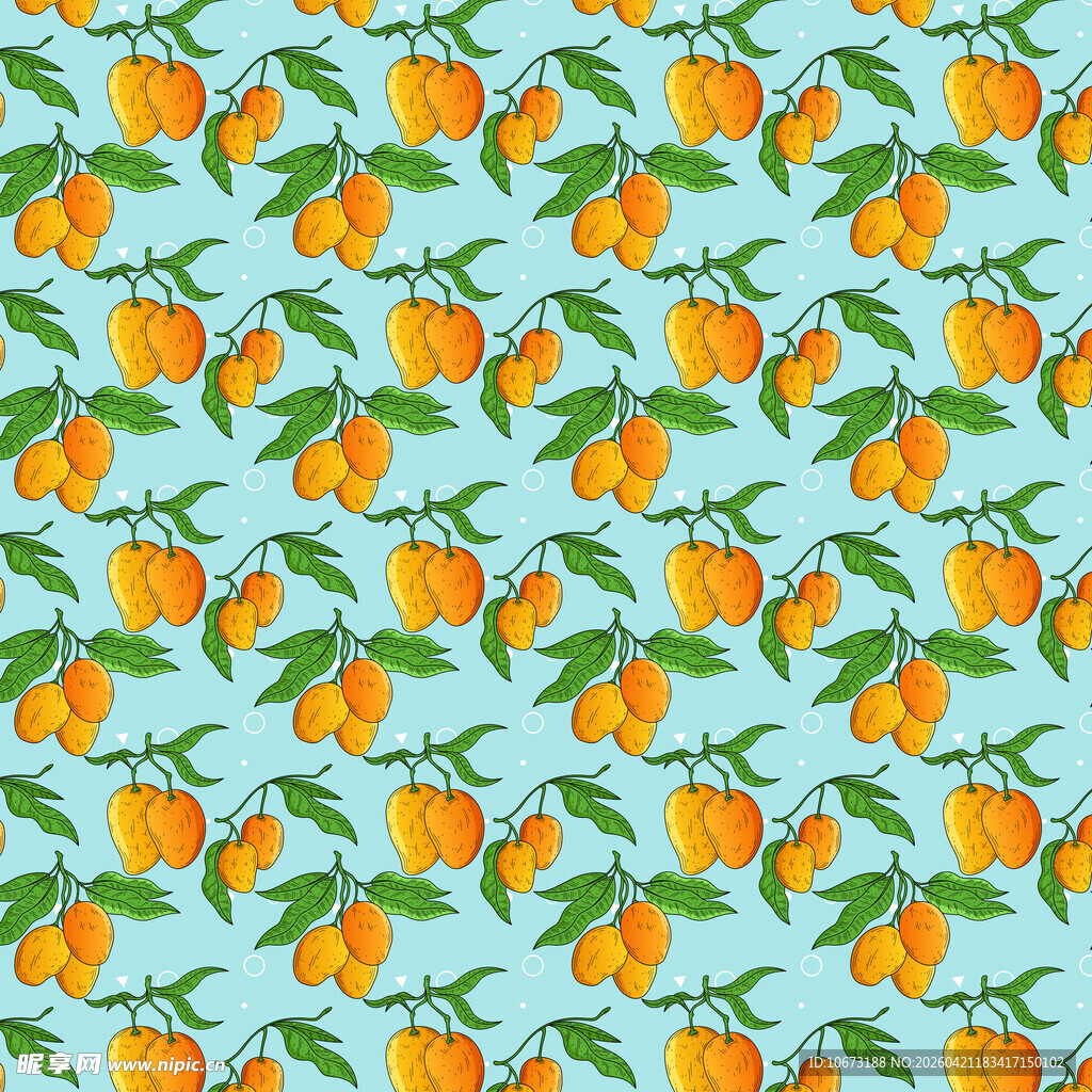 清新芒果图案背景纹理