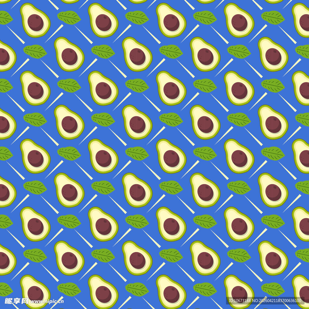 牛油果图案的清新背景图