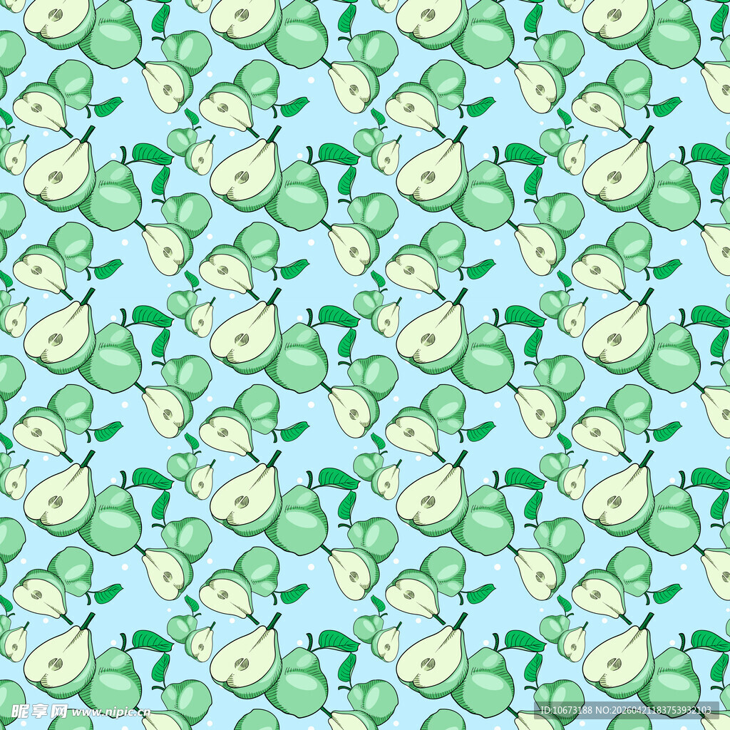 清新梨子图案背景图