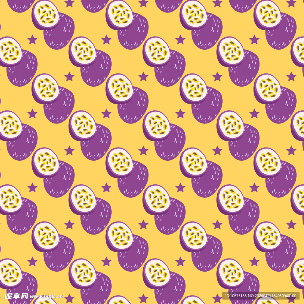 百香果图案背景纹理