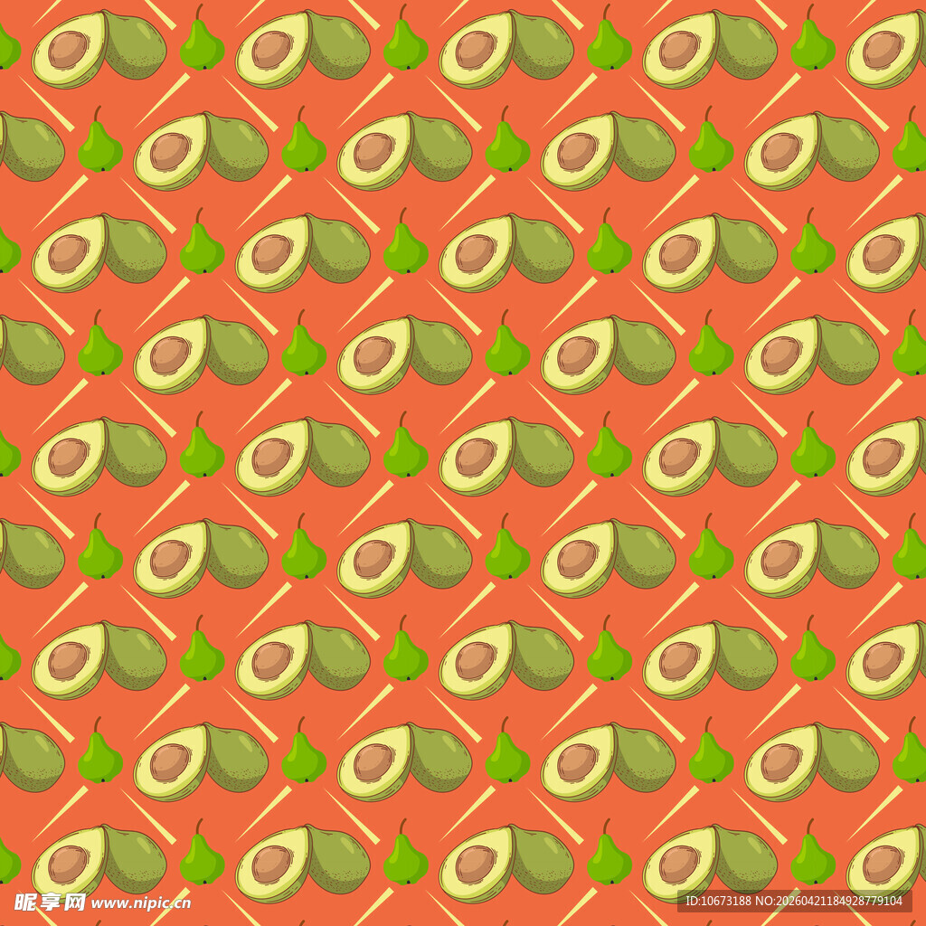 牛油果切片图案背景纹理