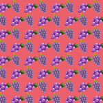 橙色背景紫色葡萄图案