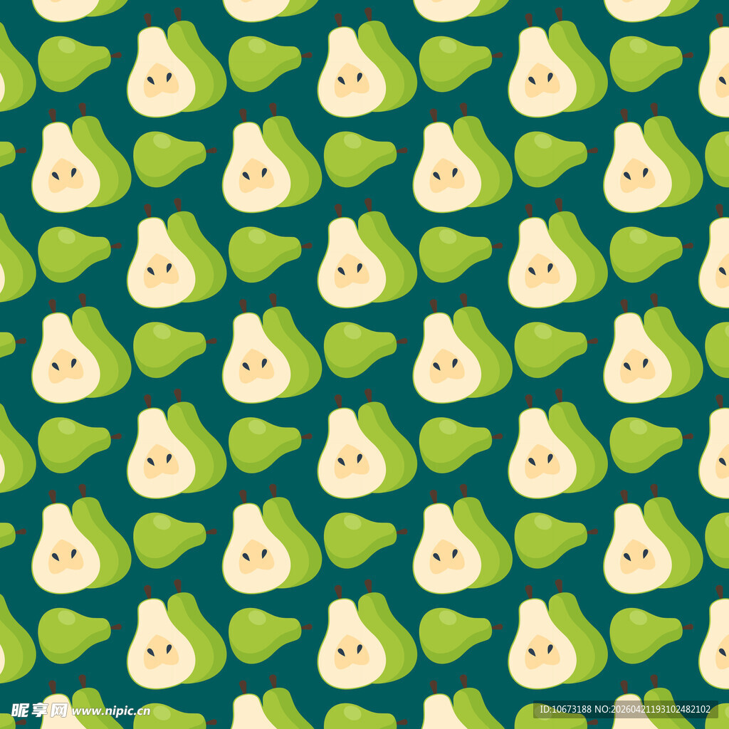 绿色梨子图案背景纹理