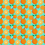清新橙子图案背景
