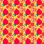 石榴柠檬图案背景纹理