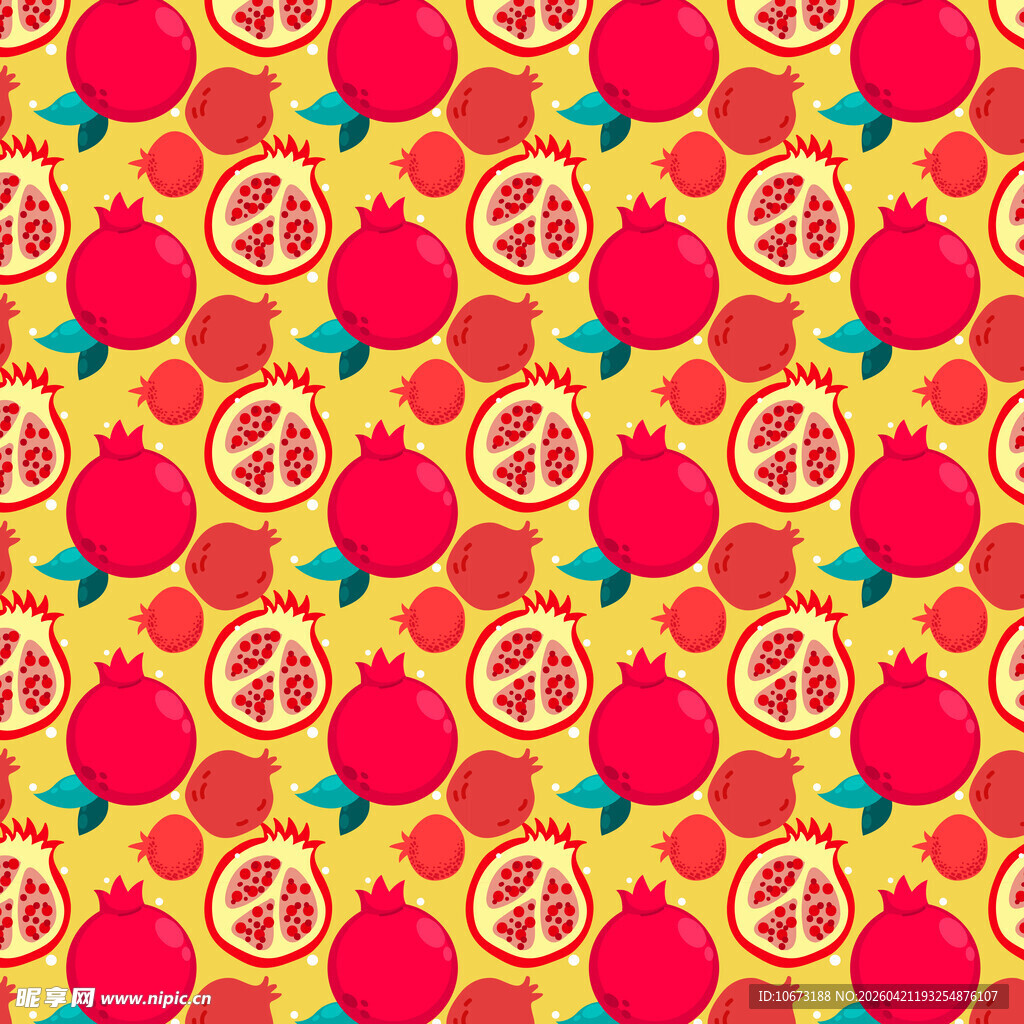 石榴柠檬图案背景纹理