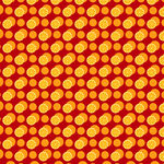 红色背景橙子图案背景