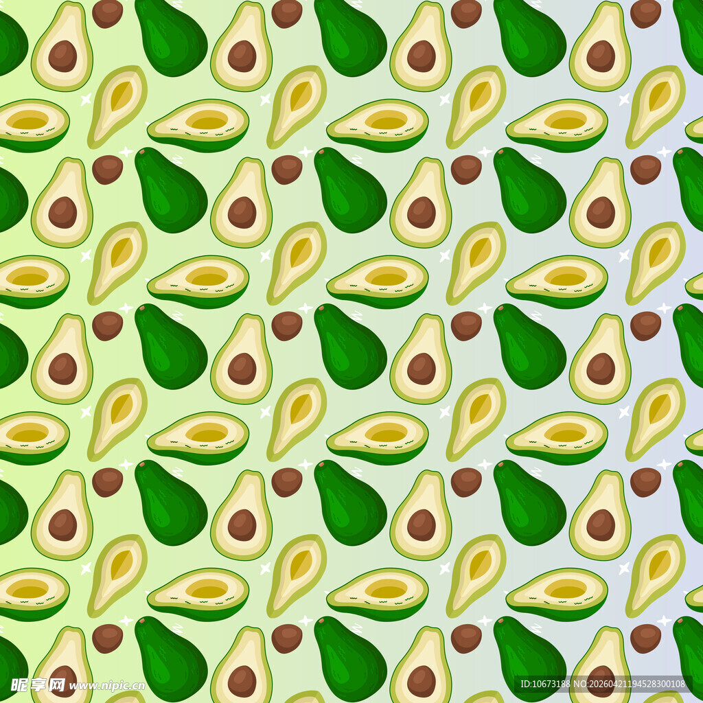 牛油果图案背景 