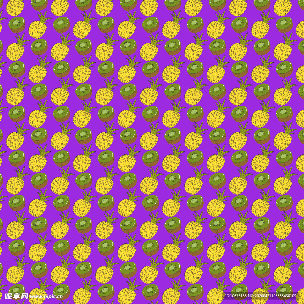 菠萝猕猴桃图案纹理