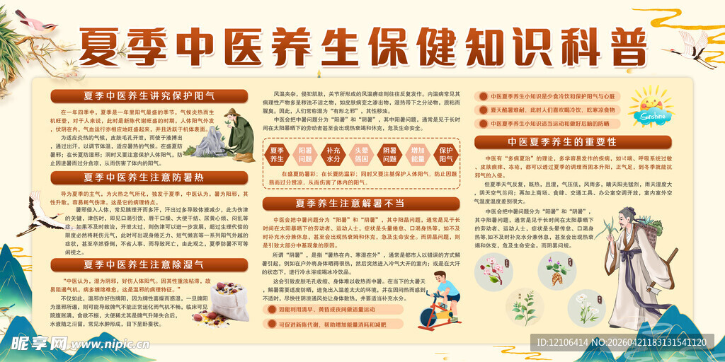 夏季中医养生宣传栏