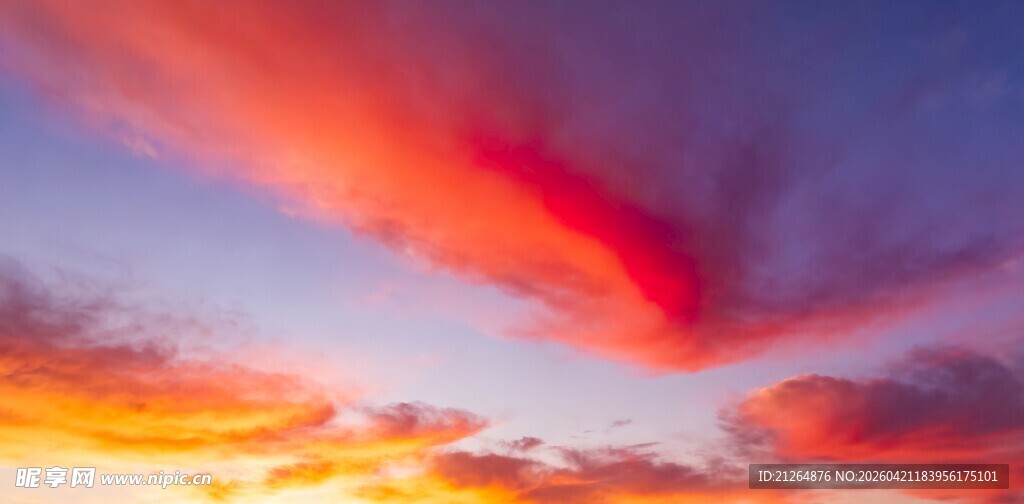 绚丽晚霞天空美景