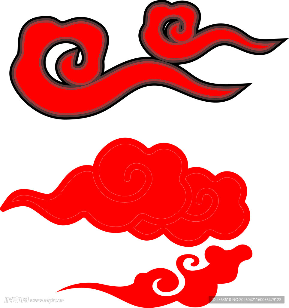 中式传统祥云图案元素