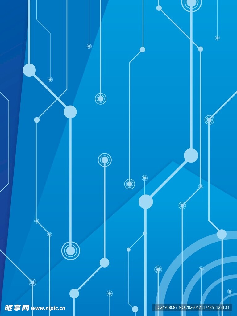 蓝色科技感电路背景图案