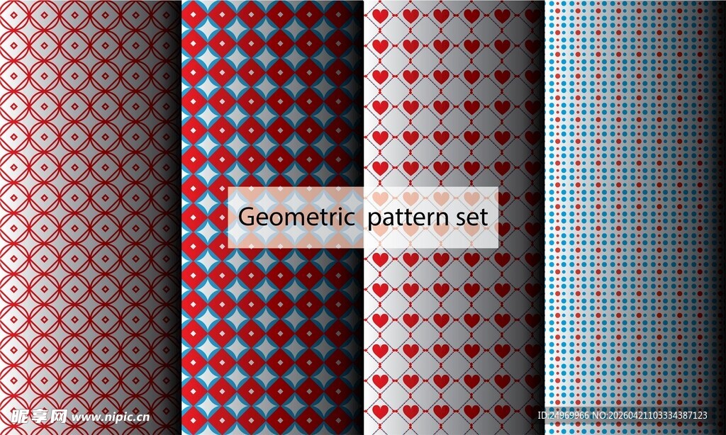 多彩波点图案素材