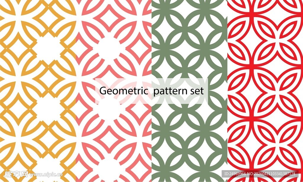 多彩几何花纹图案背景