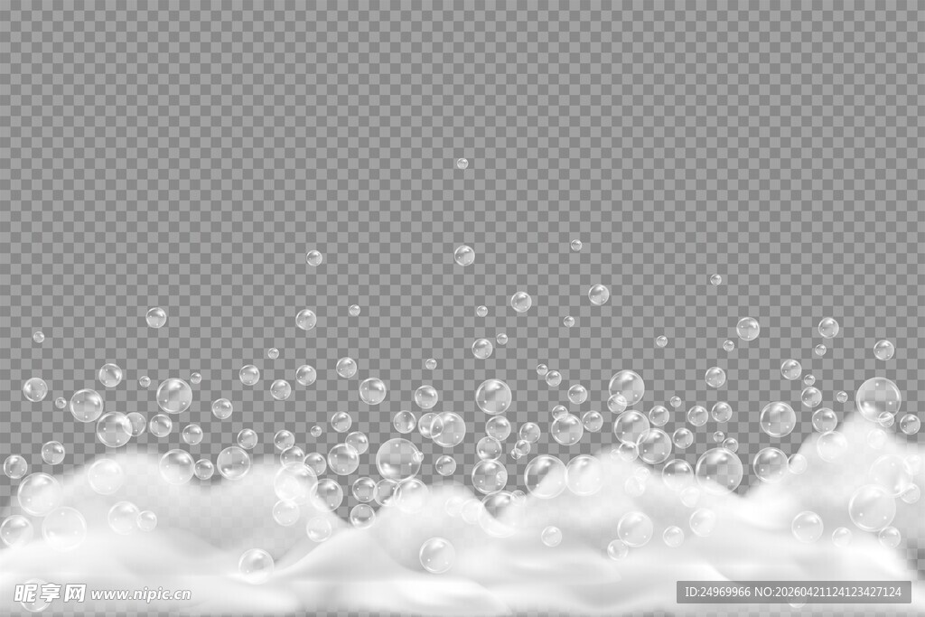 白色泡沫水花效果背景图