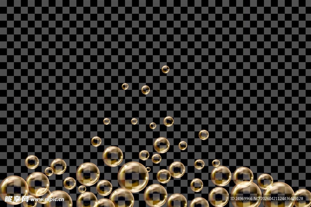 金色气泡背景纹理图案