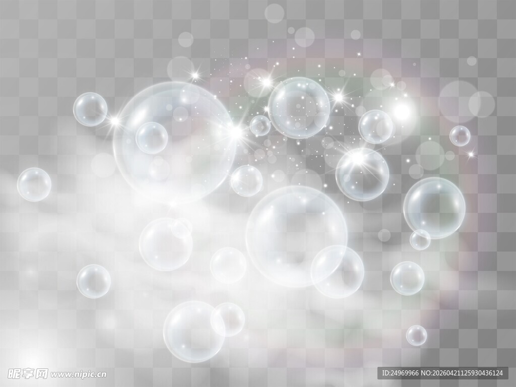 梦幻透明泡泡背景图