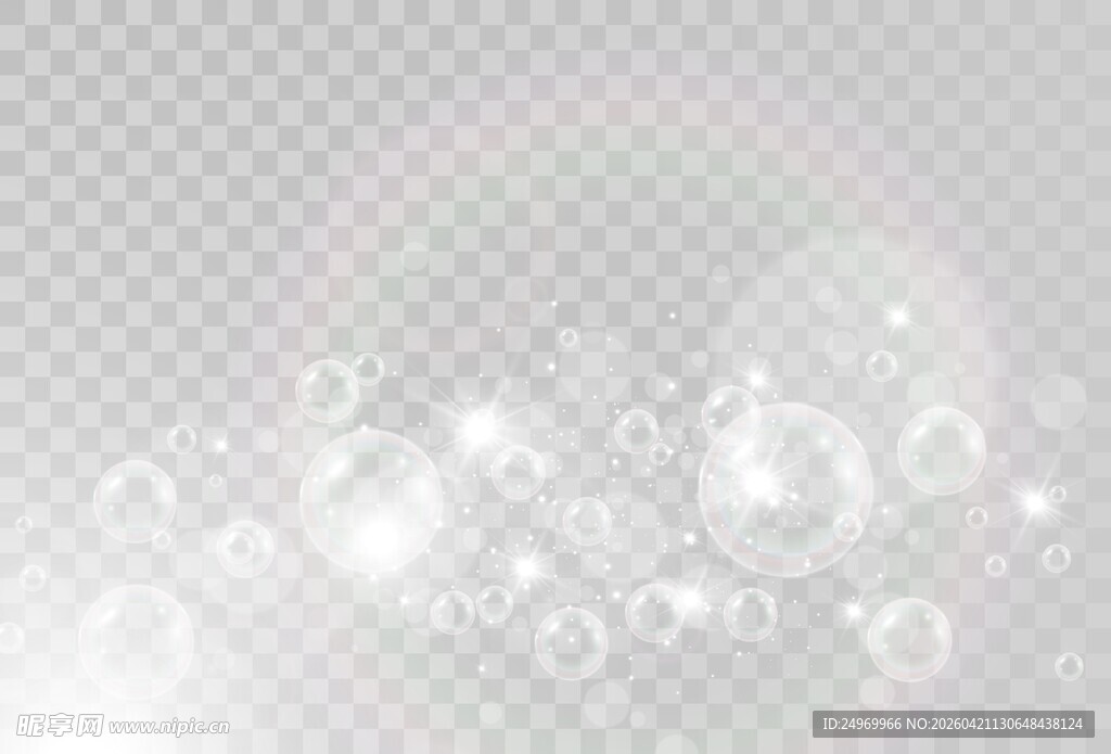 梦幻白色气泡光效背景