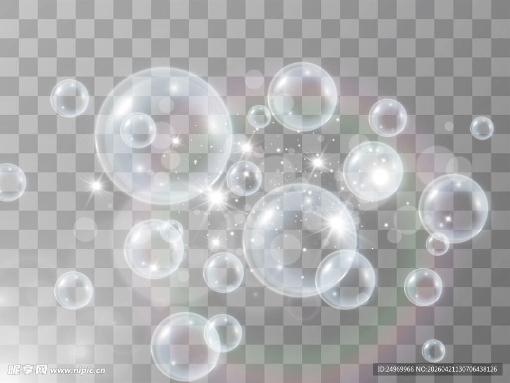 梦幻透明泡泡背景图