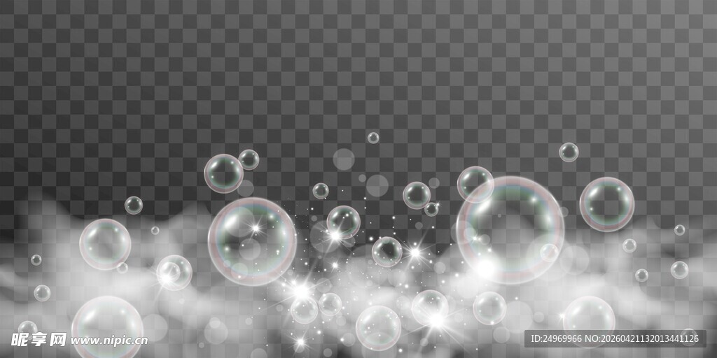 梦幻气泡烟雾效果背景