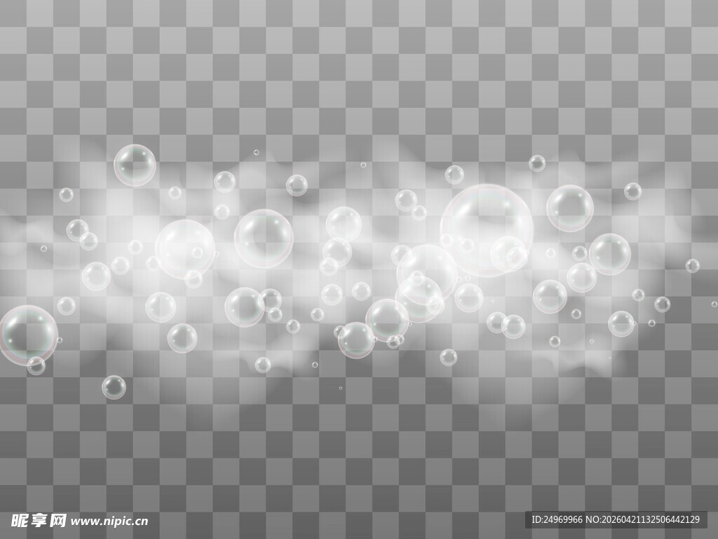 梦幻白色气泡特效