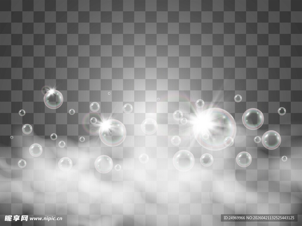 梦幻云雾气泡特效背景