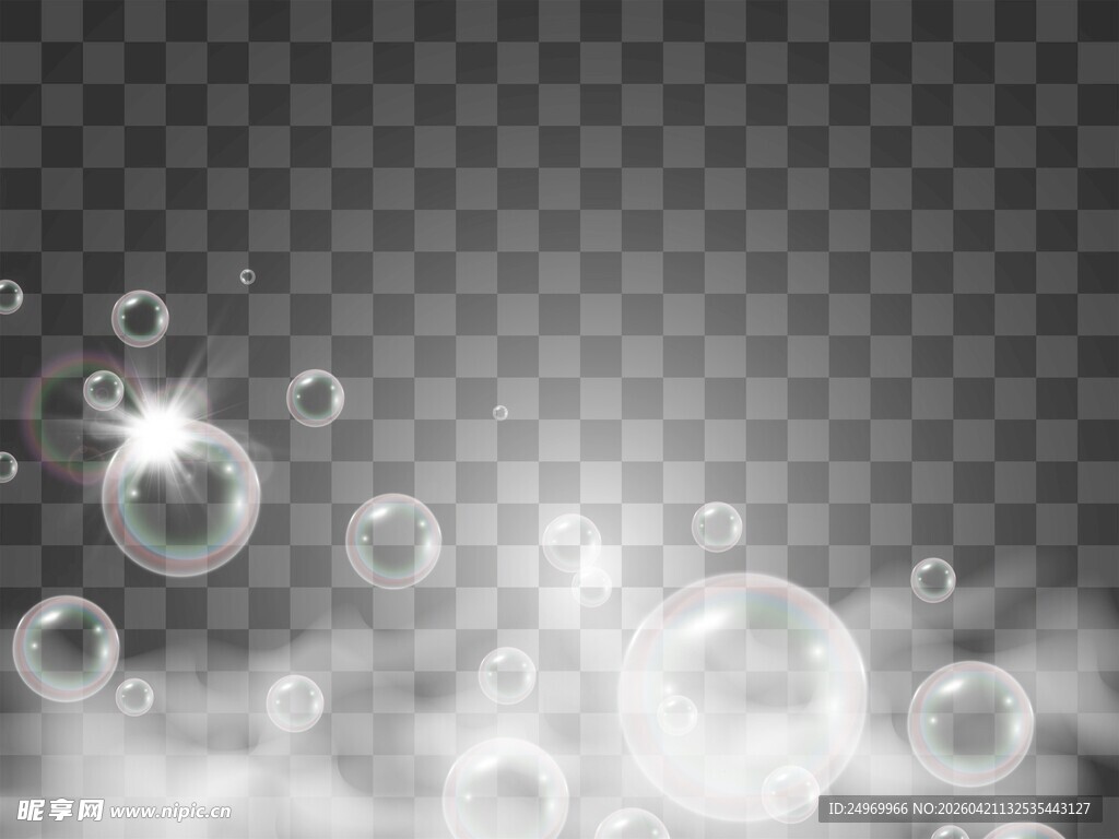 梦幻透明气泡背景图