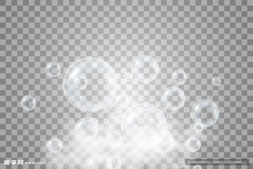 梦幻白色气泡背景效果