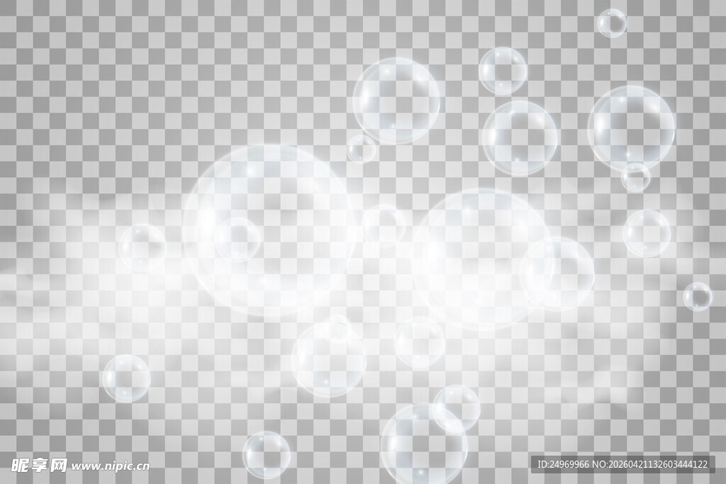 梦幻白色光晕气泡背景