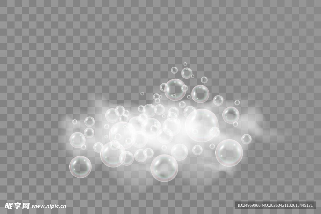 梦幻透明气泡特效元素