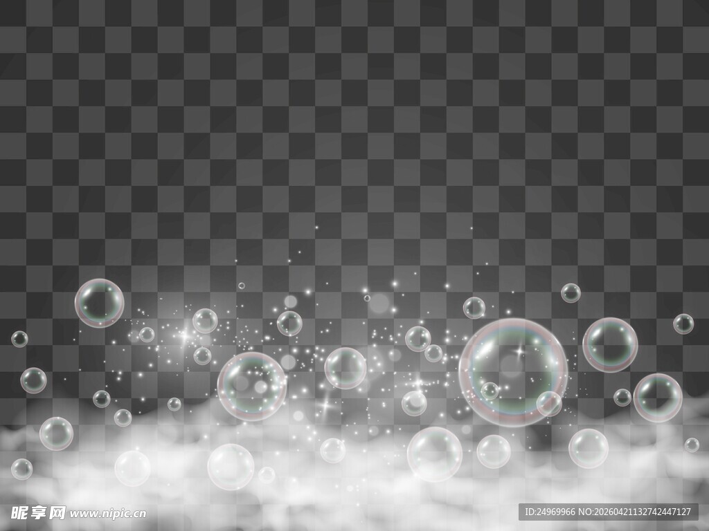 梦幻白色气泡背景图