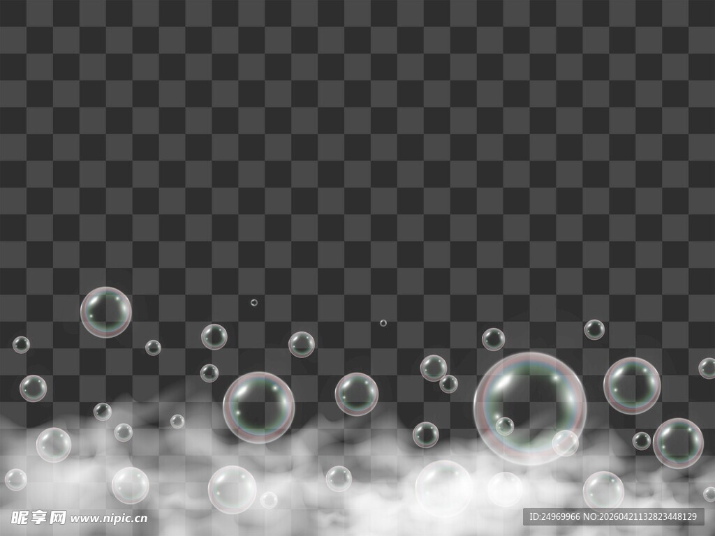 梦幻气泡与云雾背景