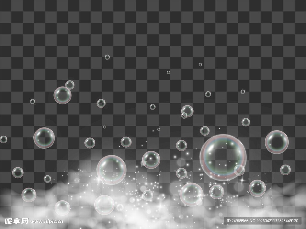 梦幻透明气泡背景图