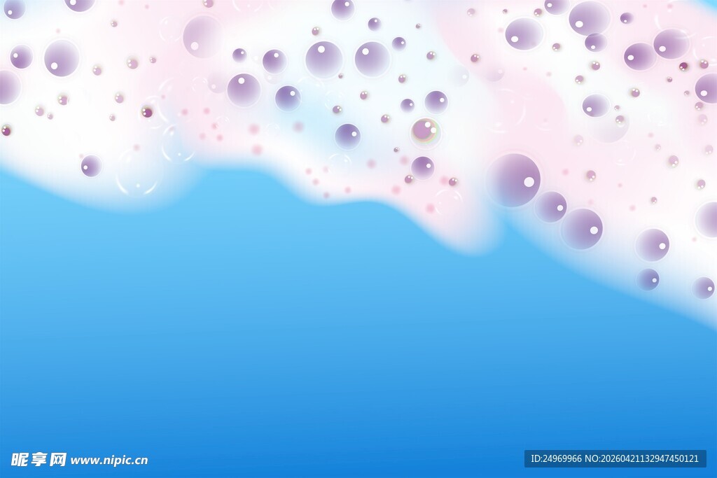 梦幻蓝色泡沫背景图