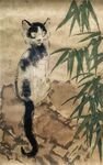 竹林猫咪图