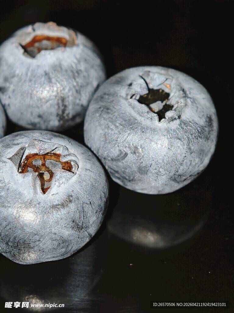 新鲜饱满的蓝莓