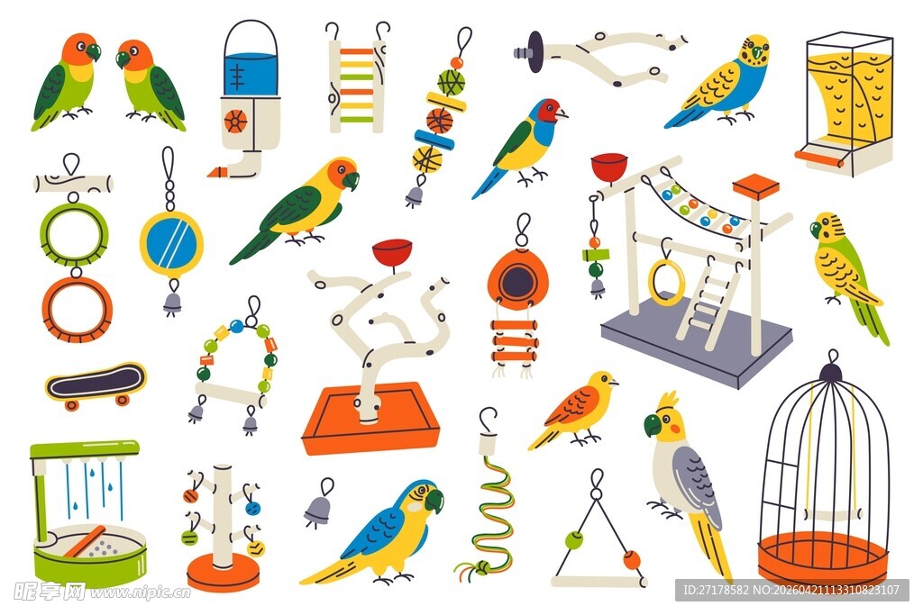 鹦鹉玩具素材